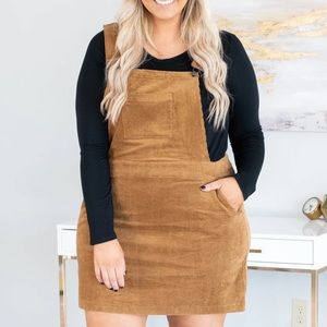 Chic soul corduroy overall dress size XL